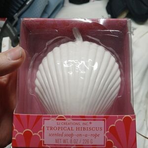 White Tropical Hibiscus Soap-on-a-Rope